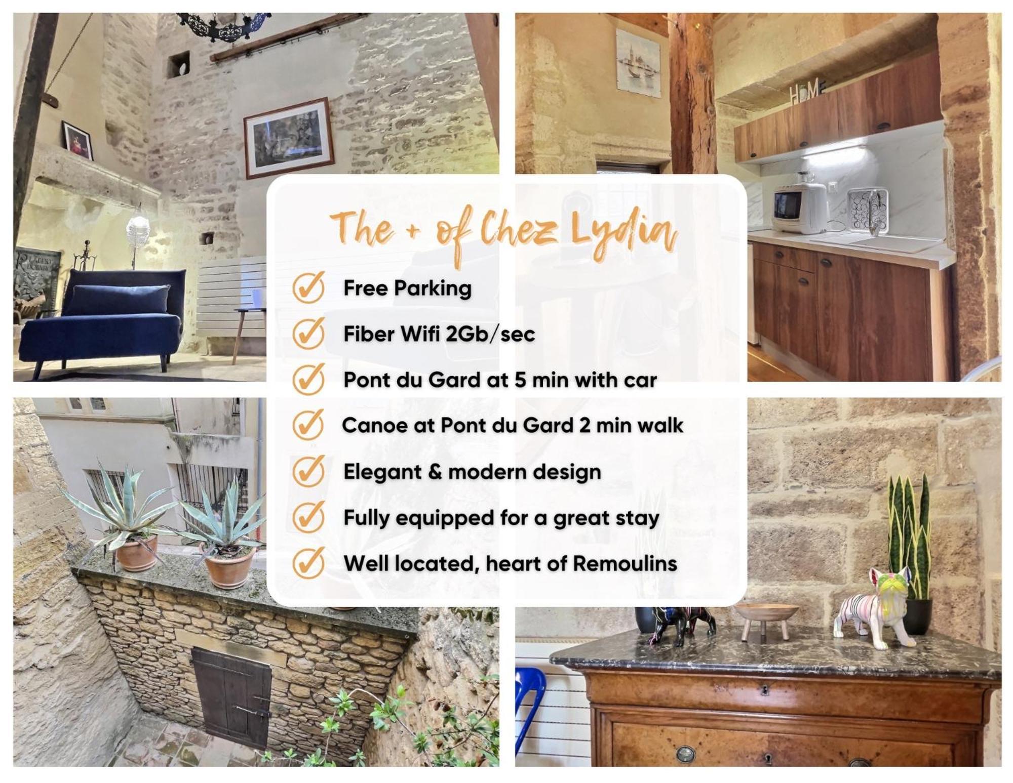 Chez Lydia - Loft Cosy, Depart Canoe A Pied, Proche Pont-Du-Gard Et Uzes เรอมูแล็งส์ ภายนอก รูปภาพ